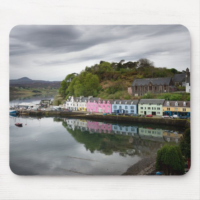 Colourful houses in Portree, Skye Mouse Pad (Front)