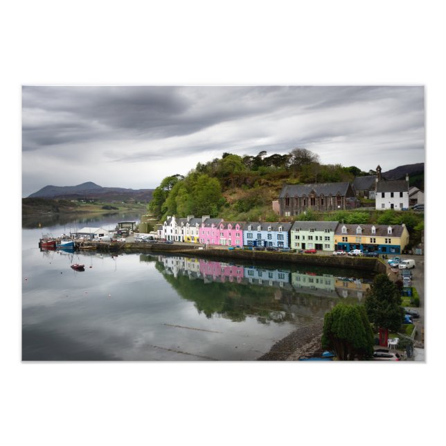 Colourful houses in Portree, Skye Photo Print (Front)