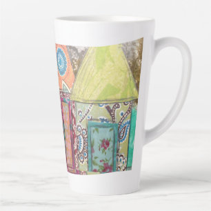 Colourful Houses Latte Coffee Mug