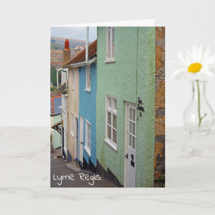 Colourful houses, Lyme Regis, Dorset, England Card