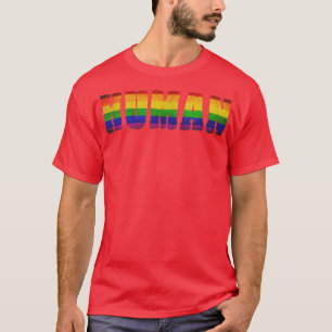 Colourful Human, Ally Dad Mum Boy Girl Rainbow  T-Shirt