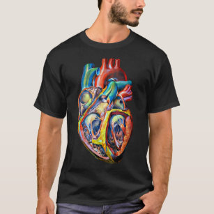 colourful human heart anatomy abstract art T-Shirt