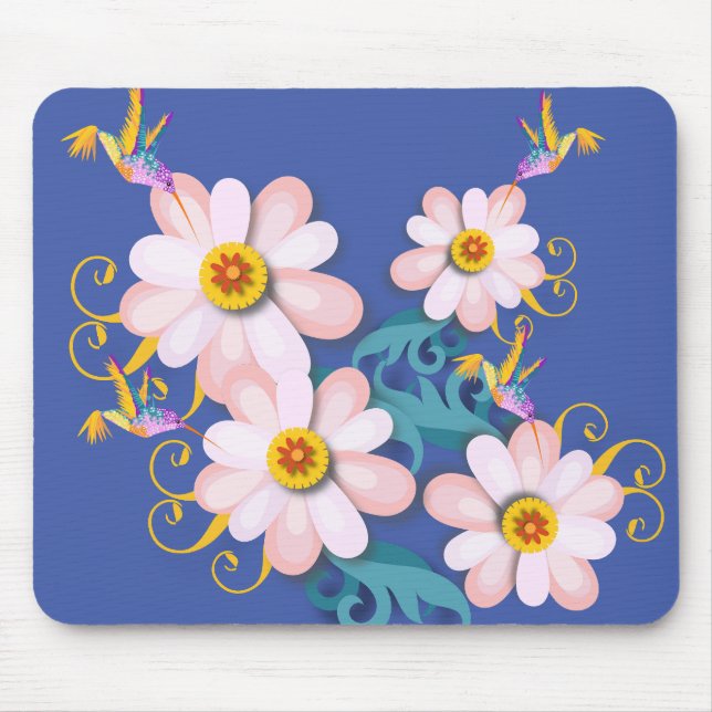 Colourful Humming Bird   Mouse Pad (Front)