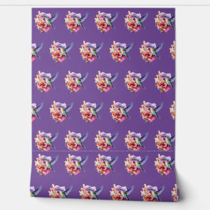 Colourful Hummingbird and Hibiscus Acrylic Wall Ar