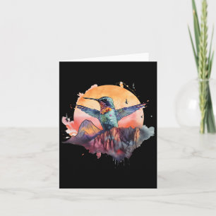 Colourful Hummingbird Bird Watching Earth Day Natu Card