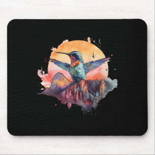 Colourful Hummingbird Bird Watching Earth Day Natu Mouse Pad