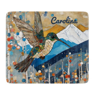 Colourful Hummingbird Kitchen Cutting Board