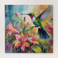 Colourful Hummingbird Modern Art