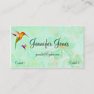 Colourful Hummingbirds Business Card