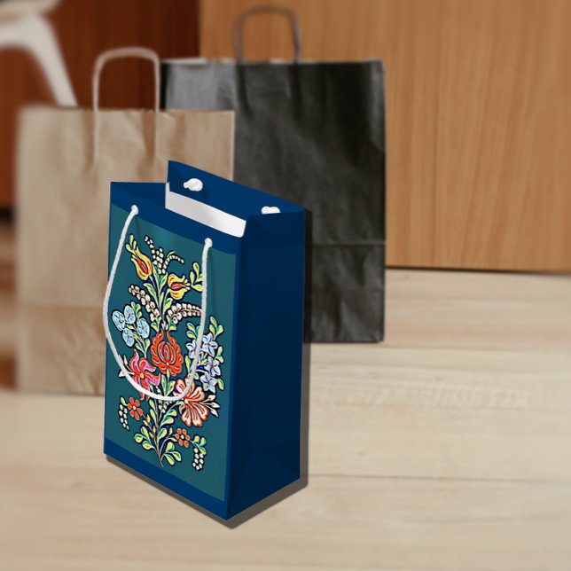 Colourful Hungarian Flowers Small Gift Bag (Creator Uploaded)