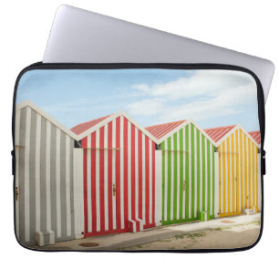 Colourful Huts On Beach Laptop Sleeve