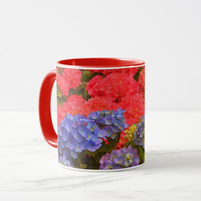 Colourful Hydrangea Flower Garden Nature Mug (Front Left)