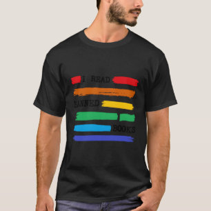 Colourful I Read Banned Books Week 2023 Library Ra T-Shirt