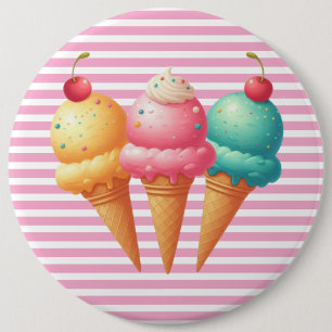 Colourful Ice cream 6 Cm Round Badge