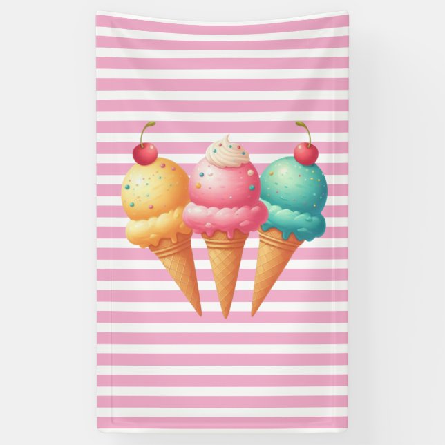 Colourful Ice cream Banner (Vertical)