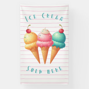 Colourful Ice cream Banner