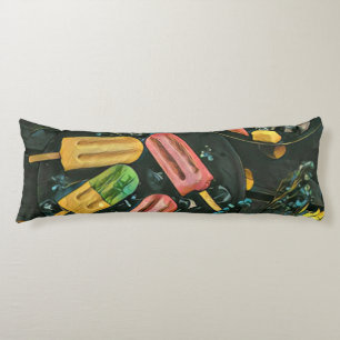Colourful ice cream cone popsicle body cushion