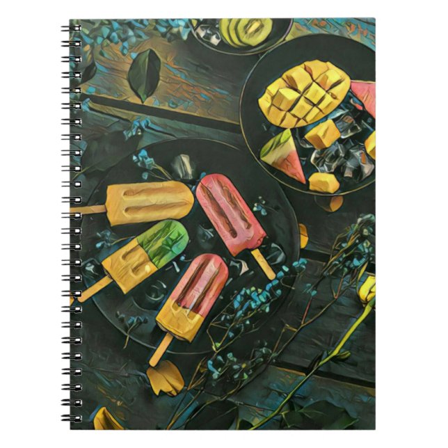 Colourful ice cream cone popsicle notebook (Front)