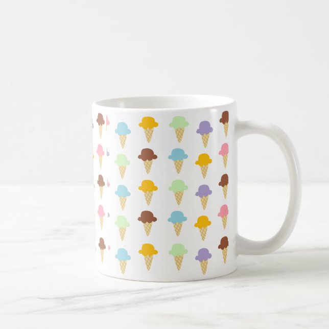 Colourful Ice Cream Cones Coffee Mug (Right)