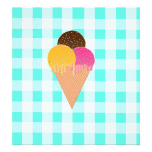 Colourful Ice Cream Illustration Photo Print