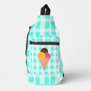 Colourful Ice Cream Illustration Sling Bag