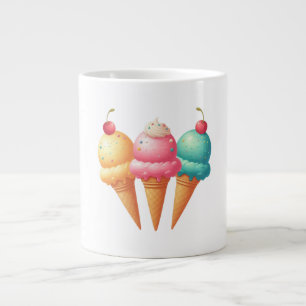 Colourful Ice cream Large Coffee Mug