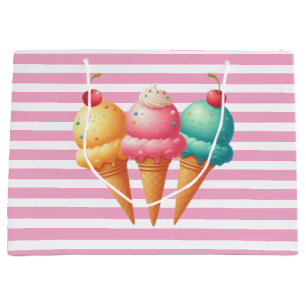 Colourful Ice cream Large Gift Bag