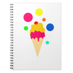 colourful ice cream notebook