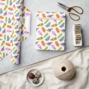 Colourful Ice Cream Pattern Gift Wrap