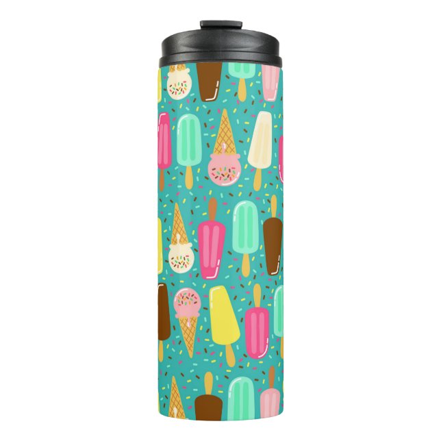 Colourful Ice Cream Pattern Summer  Thermal Tumbler (Front)