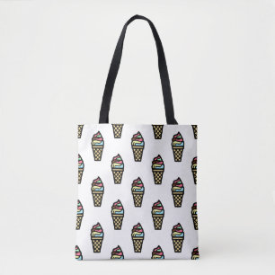 Colourful Ice Cream Pattern Tote Bag