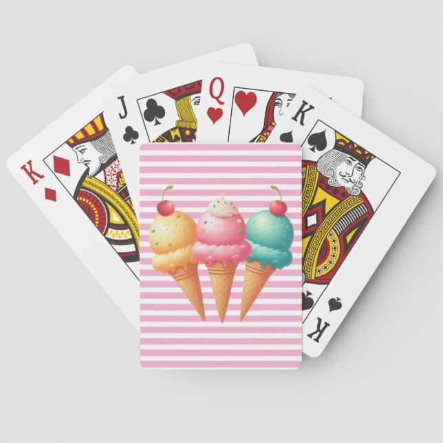 Colourful Ice cream Playing Cards (Back)