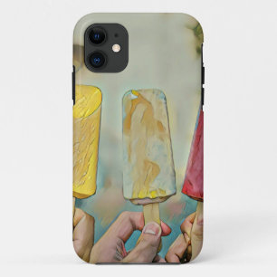 Colourful ice cream popsicles iPhone 11 case