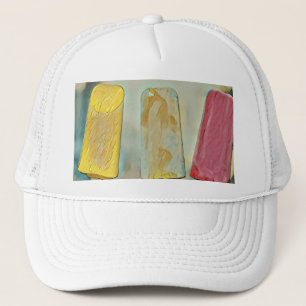Colourful ice cream popsicles trucker hat