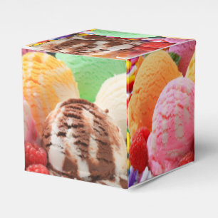 colourful ice cream scoops favour box