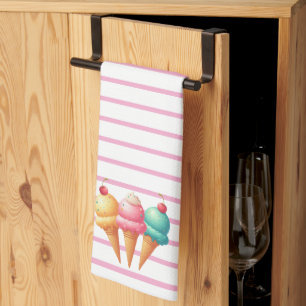 Colourful Ice cream Tea Towel