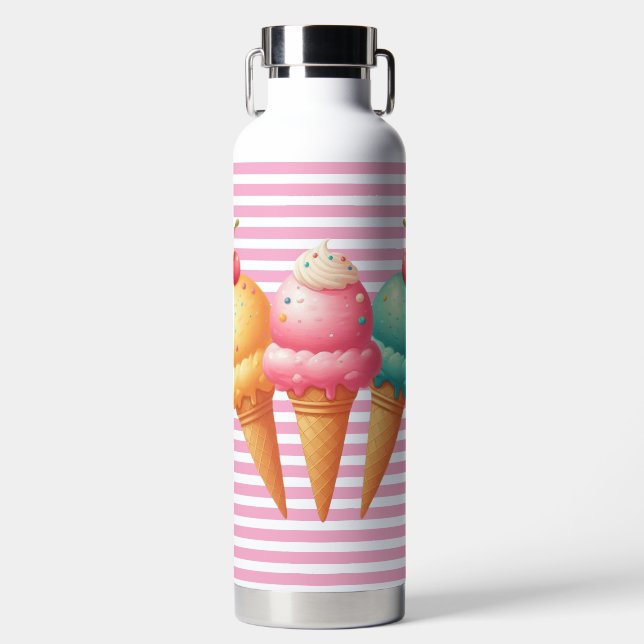Colourful Ice cream Water Bottle (Front)