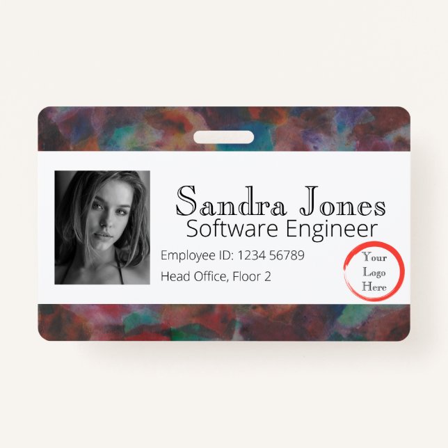 Colourful ID Card (Horizontal) ID Badge (Front)