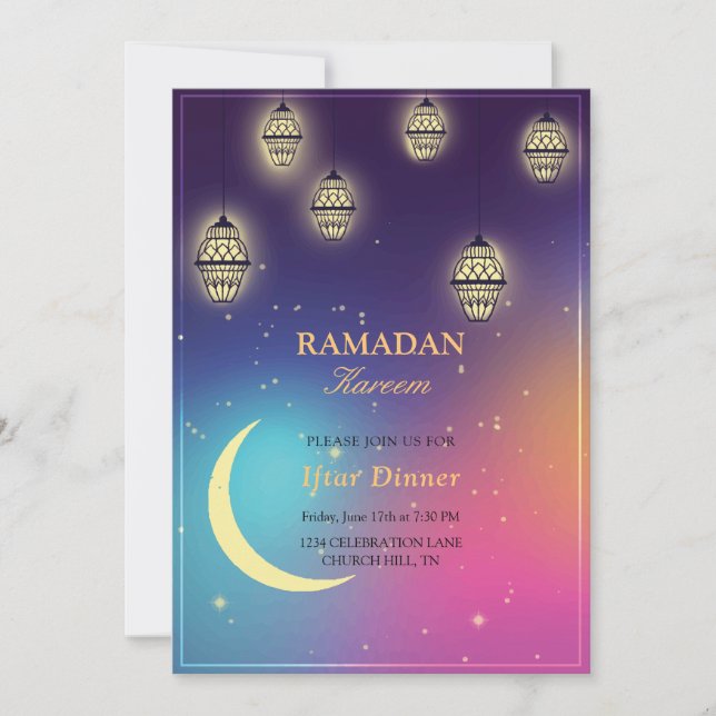 colourful Iftar invitation (Front)