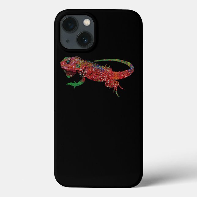 Colourful Iguana Gift Lizards Lover and Owner Gift Case-Mate iPhone Case (Back)