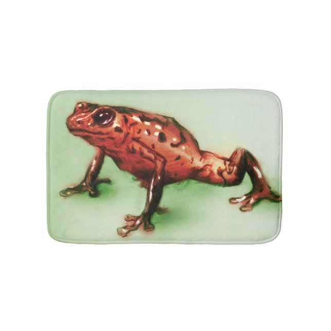 Colourful illustrated bath mat - Frog (Front)