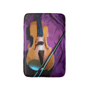 Colourful illustrated bath mat - Viola