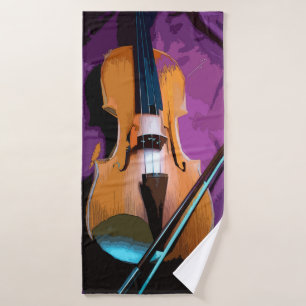 Colourful illustrated bath towl - Viola Towel