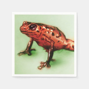 Colourful illustrated set of napkins - Frog