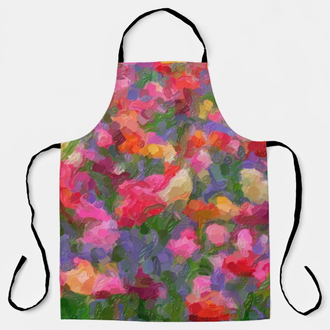 Colourful illustration background with different t apron (Front)