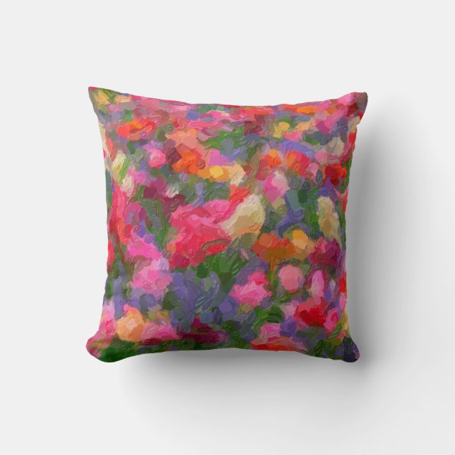 Colourful illustration background with different t cushion (Front)