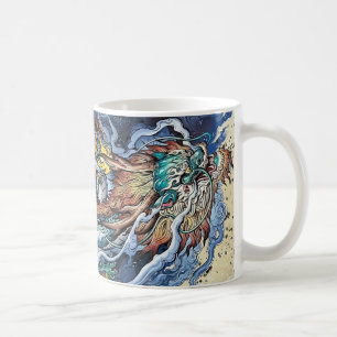 Colourful illustration of Chinese mythical dragon Coffee Mug