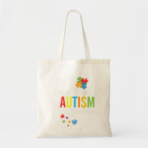 Colourful I'm A Proud Grandma Love Heart Autism Aw Tote Bag