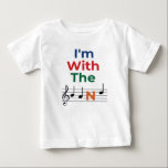 Colourful I'm With The Band Music Notes Music humo Baby T-Shirt<br><div class="desc">A perfect shirt for that little musician who loves to be with the band. Great to wear off to a concert ,  music class and so much more. A funny way of the word band being spelled out in music notes.</div>