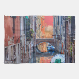 Colourful Impression Of Venice Italy Tea Towel